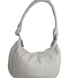 JC Fashion White Purse Shoulder Bag With Matching Wallet Faux Leather NWT